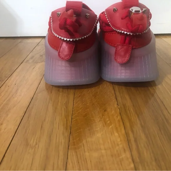 NWOB Christian Louboutin Arpoador Donna clear sole red suede sneakers Men's 10 - Picture 7 of 8